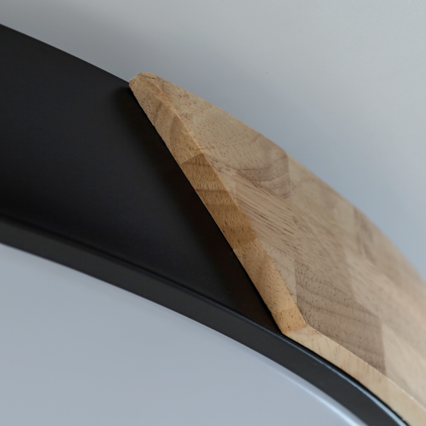 Brilagi - LED Stmívatelné stropní svítidlo PILANA LED/72W/230V 3000-6500K dub/černá pr. 80 cm + dálkové ovládání