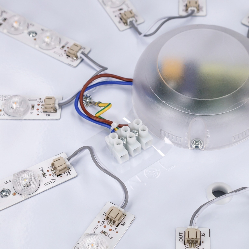 Brilagi - LED Stmívatelné stropní svítidlo PILANA LED/72W/230V 3000-6500K dub/černá pr. 80 cm + dálkové ovládání