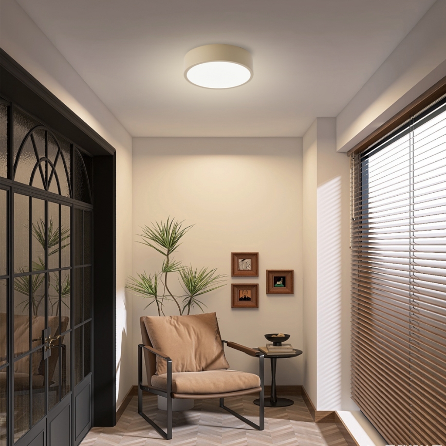 Brilagi - LED Stmívatelné stropní svítidlo POOL LED/18W/230V 3000-6000K 20 cm béžová + dálkové ovládání