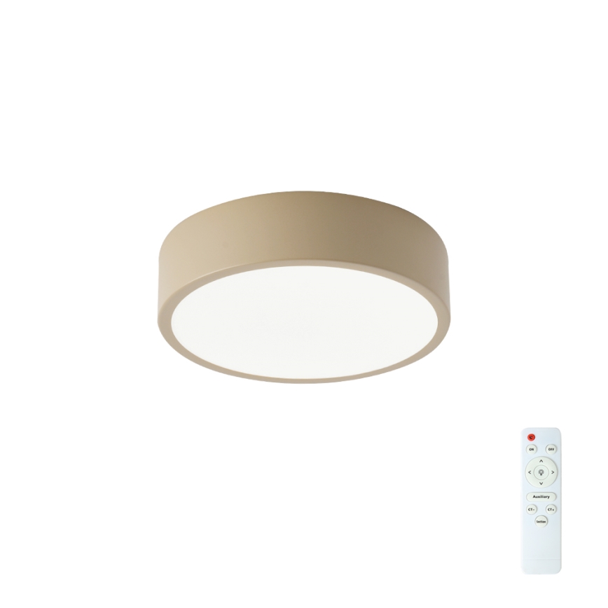 Brilagi - LED Stmívatelné stropní svítidlo POOL LED/18W/230V 3000-6000K 20 cm béžová + dálkové ovládání