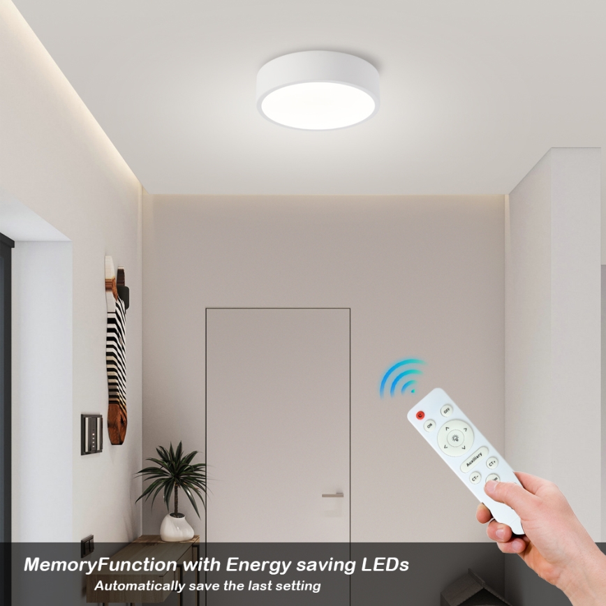 Brilagi - LED Stmívatelné stropní svítidlo POOL LED/18W/230V 3000-6000K 20 cm bílá + dálkové ovládání