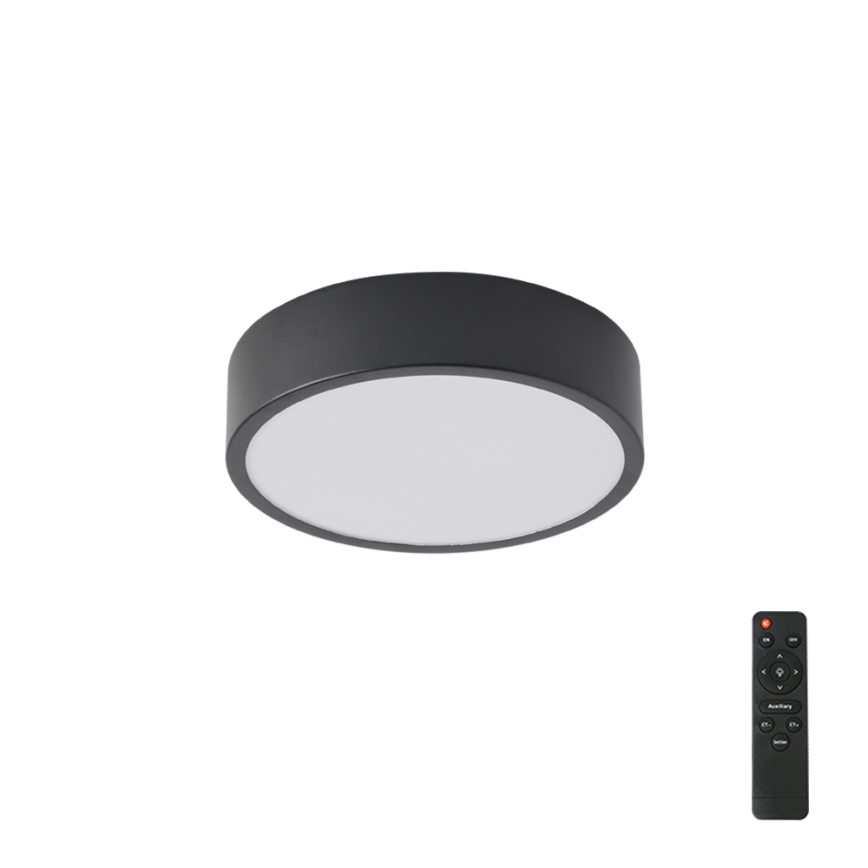 Brilagi - LED Stmívatelné stropní svítidlo POOL LED/18W/230V 3000-6000K 20 cm černá + dálkové ovládání