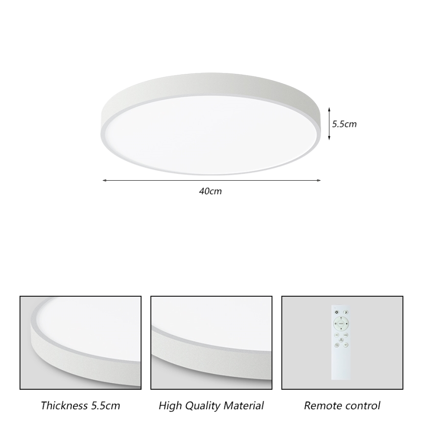 Brilagi - LED Stmívatelné stropní svítidlo POOL SMART LED/48W/230V 3000-6000K 40 cm + dálkové ovládání bílá