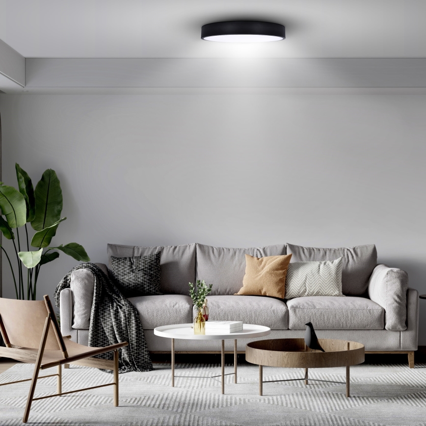 Brilagi - LED Stmívatelné stropní svítidlo POOL SMART LED/48W/230V 40 cm 3000-6000K Wi-Fi Tuya + dálkové ovládání černá