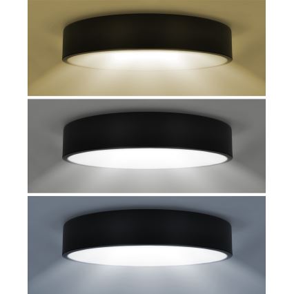 Brilagi - LED Stmívatelné stropní svítidlo POOL SMART LED/48W/230V 40 cm 3000-6000K Wi-Fi Tuya + dálkové ovládání černá