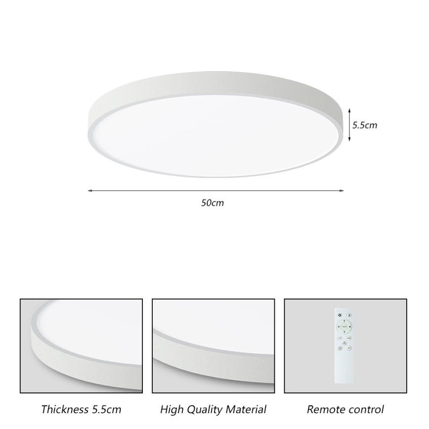 Brilagi - LED Stmívatelné stropní svítidlo POOL SMART LED/60W/230V 3000-6000K 50 cm + dálkové ovládání bílá