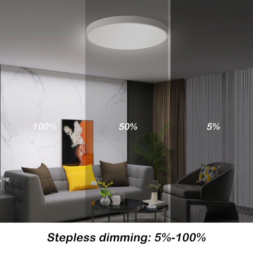 Brilagi - LED Stmívatelné stropní svítidlo POOL SMART LED/60W/230V 50 cm 3000-6000K Wi-Fi Tuya + dálkové ovládání bílá
