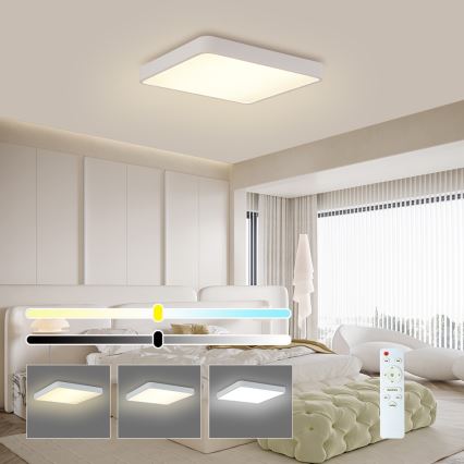 Brilagi - LED Stmívatelné stropní svítidlo POOL SQUARE LED/36W/230V 3000-6000K 40x40 cm bílá + dálkové ovládání