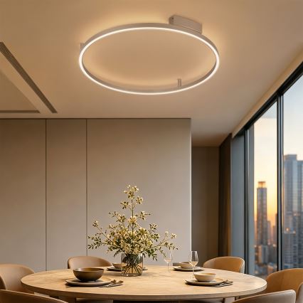 Brilagi - LED Stmívatelné stropní svítidlo PORTOFINO LED/60W/230V 3000-6000K pr. 80 cm béžová + dálkové ovládání