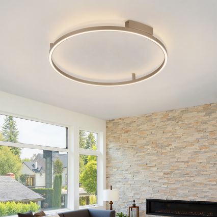 Brilagi - LED Stmívatelné stropní svítidlo PORTOFINO LED/60W/230V 3000-6000K pr. 80 cm béžová + dálkové ovládání