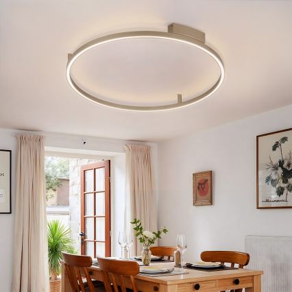 Brilagi - LED Stmívatelné stropní svítidlo PORTOFINO LED/60W/230V 3000-6000K pr. 80 cm béžová + dálkové ovládání
