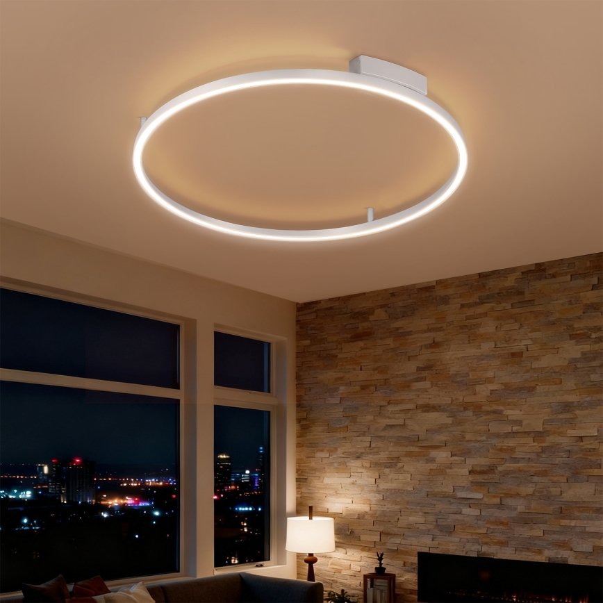 Brilagi - LED Stmívatelné stropní svítidlo PORTOFINO LED/60W/230V 3000-6000K pr. 80 cm stříbrná + dálkové ovládání