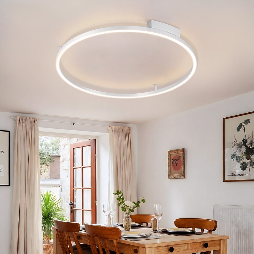 Brilagi - LED Stmívatelné stropní svítidlo PORTOFINO LED/60W/230V 3000-6000K pr. 80 cm stříbrná + dálkové ovládání