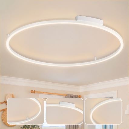 Brilagi - LED Stmívatelné stropní svítidlo PORTOFINO LED/85W/230V 3000-6000K pr. 120 cm bílá + dálkové ovládání