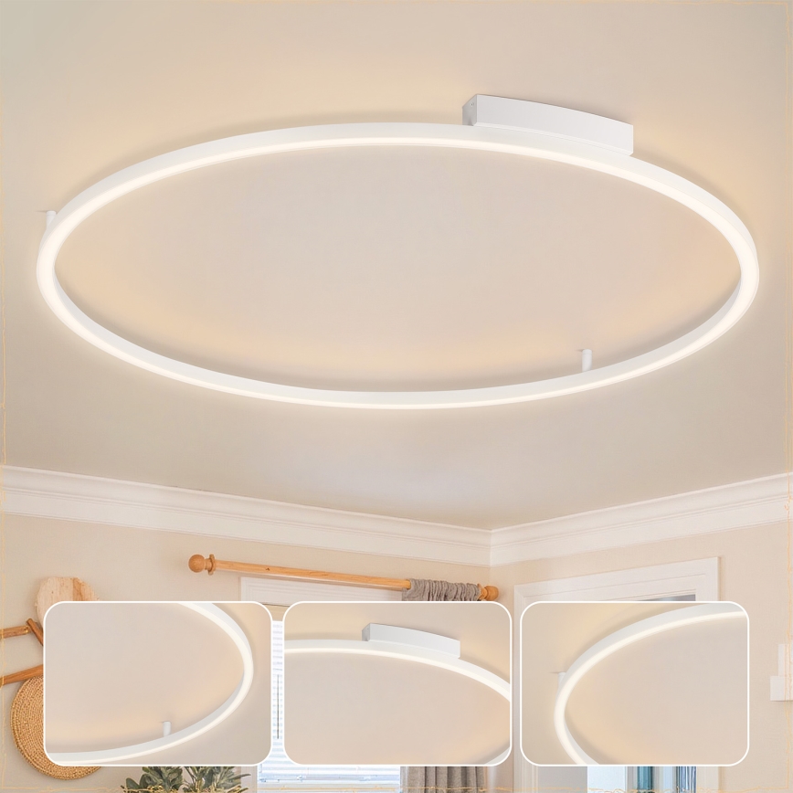 Brilagi - LED Stmívatelné stropní svítidlo PORTOFINO LED/85W/230V 3000-6000K pr. 120 cm bílá + dálkové ovládání