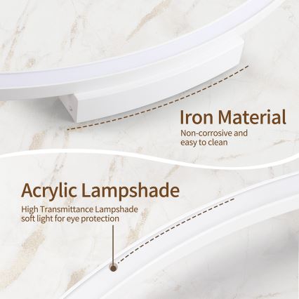 Brilagi - LED Stmívatelné stropní svítidlo PORTOFINO LED/85W/230V 3000-6000K pr. 120 cm bílá + dálkové ovládání