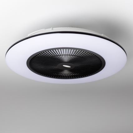 Brilagi - LED Stmívatelné svítidlo s ventilátorem AURA LED/38W/230V 3000-6000K černá + dálkové ovládání