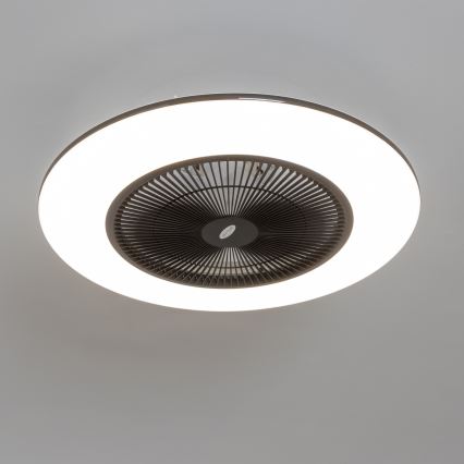 Brilagi - LED Stmívatelné svítidlo s ventilátorem AURA LED/38W/230V 3000-6000K černá + dálkové ovládání