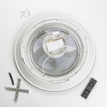 Brilagi - LED Stmívatelné svítidlo s ventilátorem AURA LED/38W/230V 3000-6000K stříbrná + dálkové ovládání