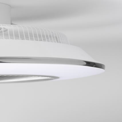 Brilagi - LED Stmívatelné svítidlo s ventilátorem AURA LED/38W/230V 3000-6000K stříbrná + dálkové ovládání