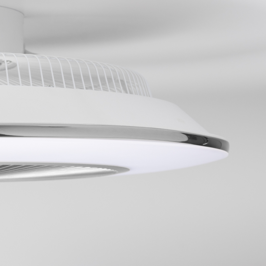 Brilagi - LED Stmívatelné svítidlo s ventilátorem AURA LED/38W/230V 3000-6000K stříbrná + dálkové ovládání
