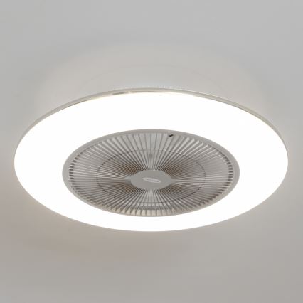 Brilagi - LED Stmívatelné svítidlo s ventilátorem AURA LED/38W/230V 3000-6000K stříbrná + dálkové ovládání
