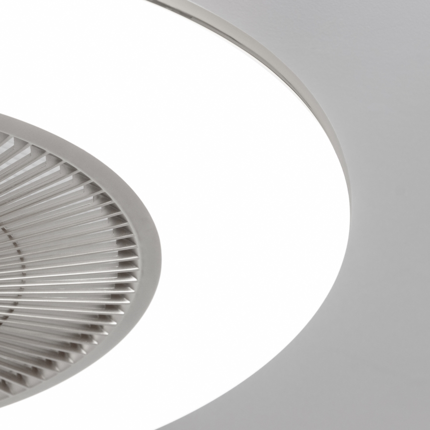 Brilagi - LED Stmívatelné svítidlo s ventilátorem AURA LED/38W/230V 3000-6000K stříbrná + dálkové ovládání