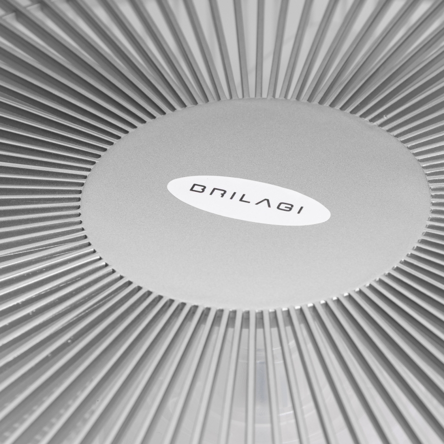 Brilagi - LED Stmívatelné svítidlo s ventilátorem AURA LED/38W/230V 3000-6000K stříbrná + dálkové ovládání