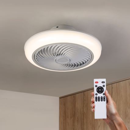 Brilagi - LED Stmívatelné stropní svítidlo s ventilátorem LED/30W/230V 3000-6500K bílá + dálkové ovládání