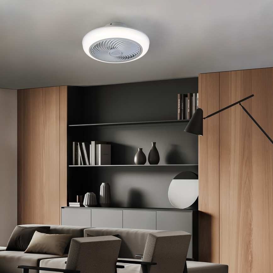Brilagi - LED Stmívatelné stropní svítidlo s ventilátorem LED/30W/230V 3000-6500K bílá + dálkové ovládání