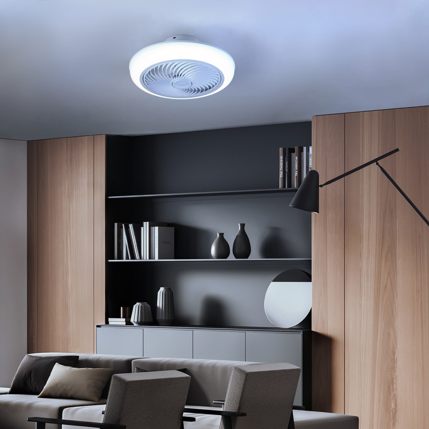 Brilagi - LED Stmívatelné stropní svítidlo s ventilátorem LED/30W/230V 3000-6500K bílá + dálkové ovládání