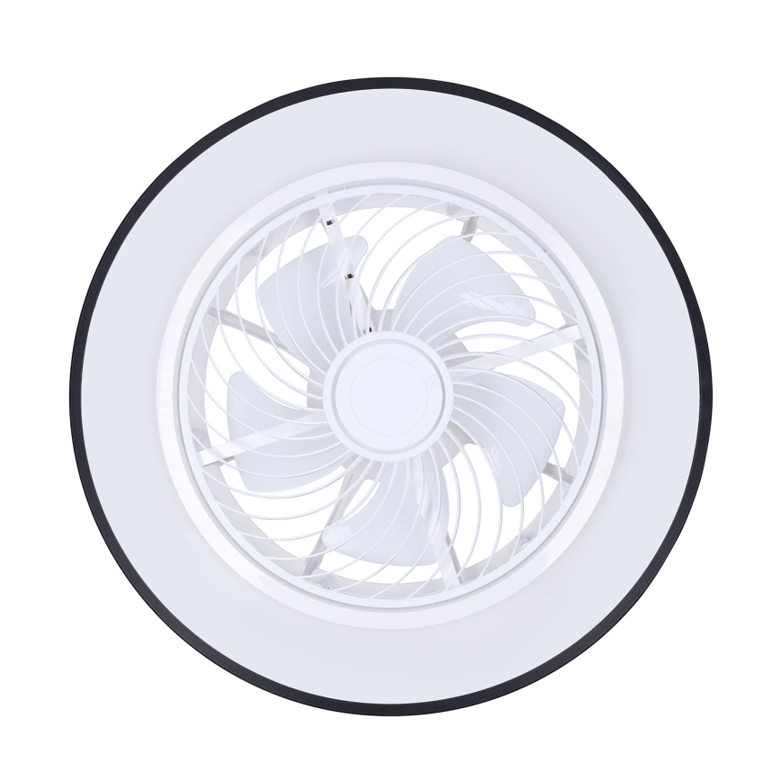Brilagi - LED Stmívatelné stropní svítidlo s ventilátorem LED/30W/230V 3000-6500K černá + dálkové ovládání