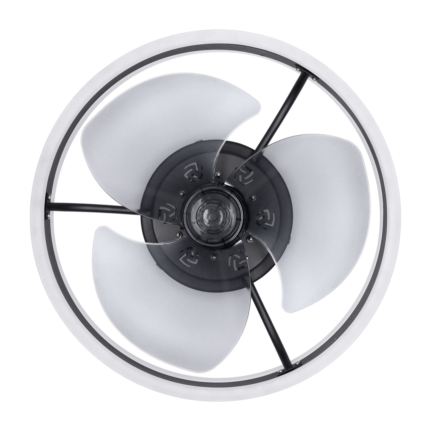 Brilagi - LED Stmívatelné stropní svítidlo s ventilátorem LED/30W/230V 3000-6500K černá + dálkové ovládání