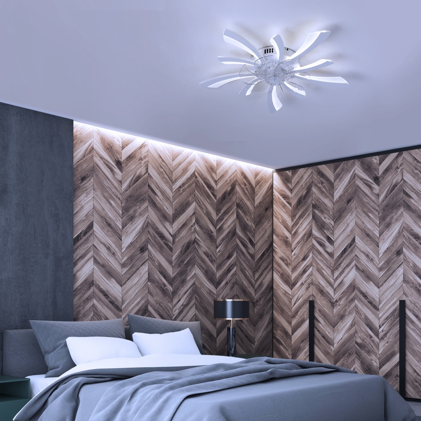 Brilagi - LED Stmívatelné stropní svítidlo s ventilátorem LED/50W/230V 3000-6500K bílá + dálkové ovládání