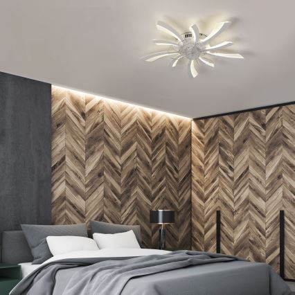 Brilagi - LED Stmívatelné stropní svítidlo s ventilátorem LED/50W/230V 3000-6500K bílá + dálkové ovládání
