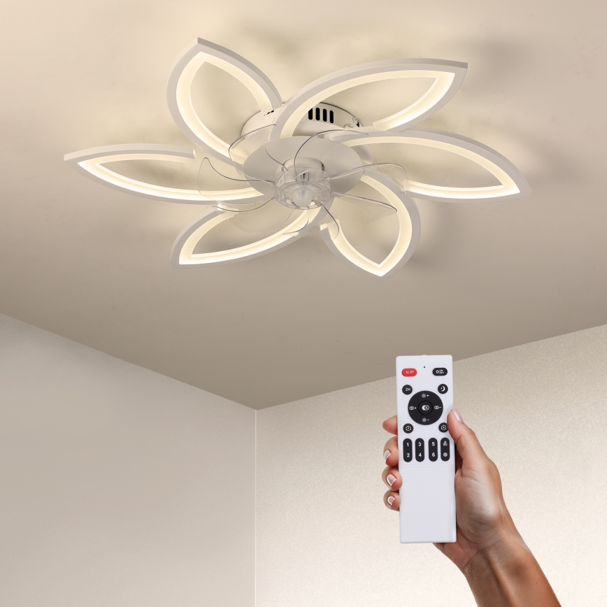 Brilagi - LED Stmívatelné stropní svítidlo s ventilátorem LED/50W/230V 3000-6500K bílá + dálkové ovládání