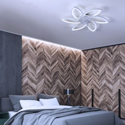Brilagi - LED Stmívatelné stropní svítidlo s ventilátorem LED/50W/230V 3000-6500K bílá + dálkové ovládání