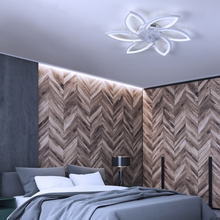 Brilagi - LED Stmívatelné stropní svítidlo s ventilátorem LED/50W/230V 3000-6500K bílá + dálkové ovládání