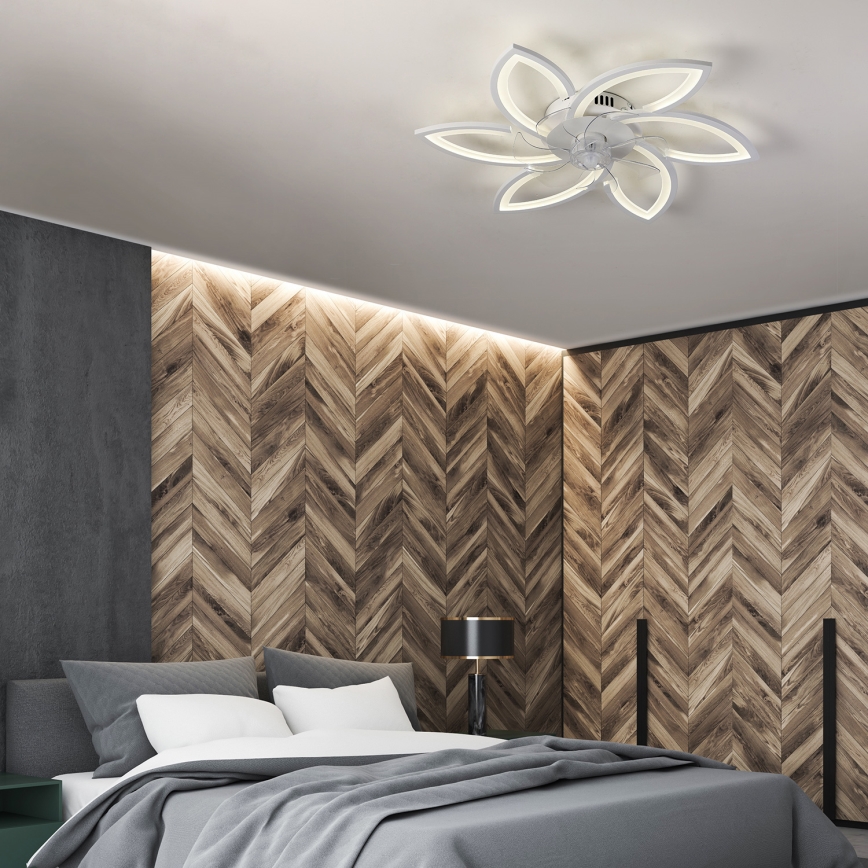Brilagi - LED Stmívatelné stropní svítidlo s ventilátorem LED/50W/230V 3000-6500K bílá + dálkové ovládání