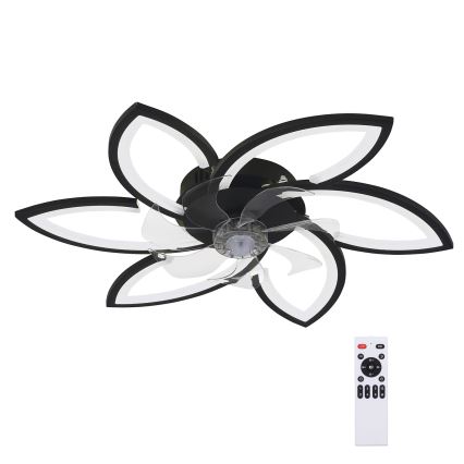 Brilagi - LED Stmívatelné stropní svítidlo s ventilátorem LED/50W/230V 3000-6500K černá + dálkové ovládání