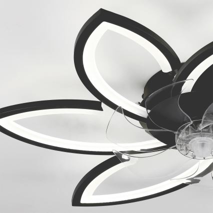 Brilagi - LED Stmívatelné stropní svítidlo s ventilátorem LED/50W/230V 3000-6500K černá + dálkové ovládání