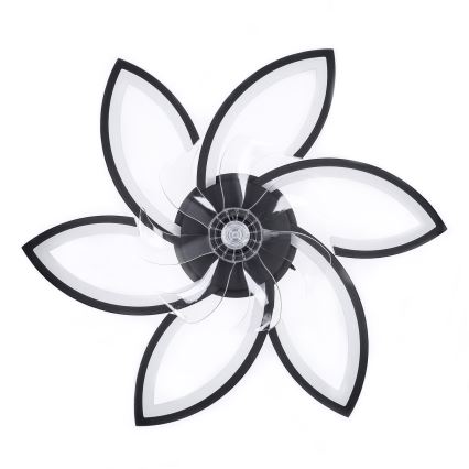 Brilagi - LED Stmívatelné stropní svítidlo s ventilátorem LED/50W/230V 3000-6500K černá + dálkové ovládání