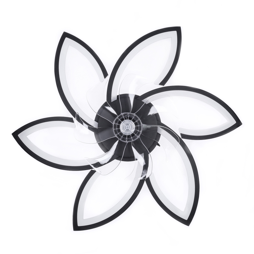 Brilagi - LED Stmívatelné stropní svítidlo s ventilátorem LED/50W/230V 3000-6500K černá + dálkové ovládání
