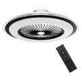 Brilagi - LED Stmívatelné svítidlo s ventilátorem RONDA LED/48W/230V 3000-6000K černá + dálkové ovládání