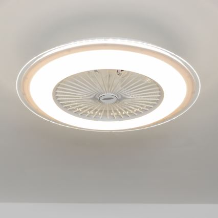 Brilagi - LED Stmívatelné svítidlo s ventilátorem RONDA LED/48W/230V 3000-6000K bílá + dálkové ovládání