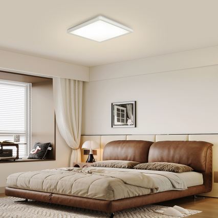 Brilagi - LED Stmívatelné svítidlo se senzorem pohybu a soumraku ULTRA SLIM LED/18W/230V 30x30 cm + dálkové ovládání