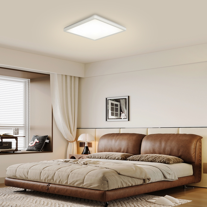 Brilagi - LED Stmívatelné svítidlo se senzorem pohybu a soumraku ULTRA SLIM LED/18W/230V 30x30 cm + dálkové ovládání
