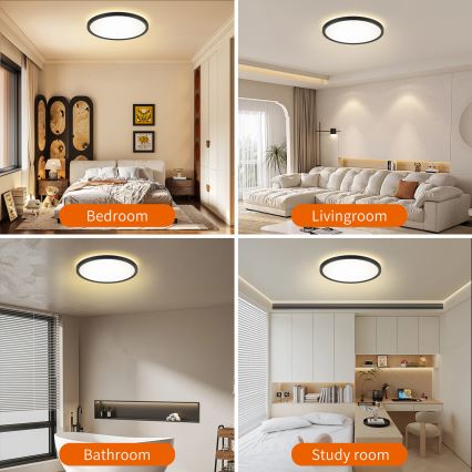 Brilagi - LED Stmívatelné svítidlo se senzorem senzorem pohybu a soumraku ULTRA SLIM LED/24W/230V pr. 42 cm + dálkové ovládání