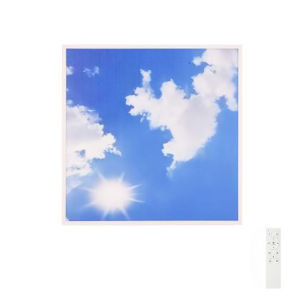 Brilagi - LED Stmívatelné stropní svítidlo SLIMFRAME LED/58W/230V 60x60 cm 3000-6000K stříbrná/modrá + dálkové ovládání