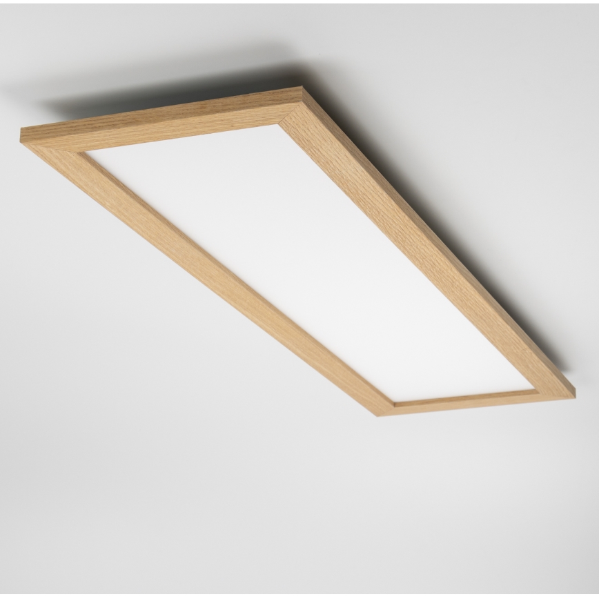 Brilagi - LED Stmívatelné stropní svítidlo SLIMFRAME WOOD LED/58W/230V 124x34 cm 3000-6000K hnědá + dálkové ovládání